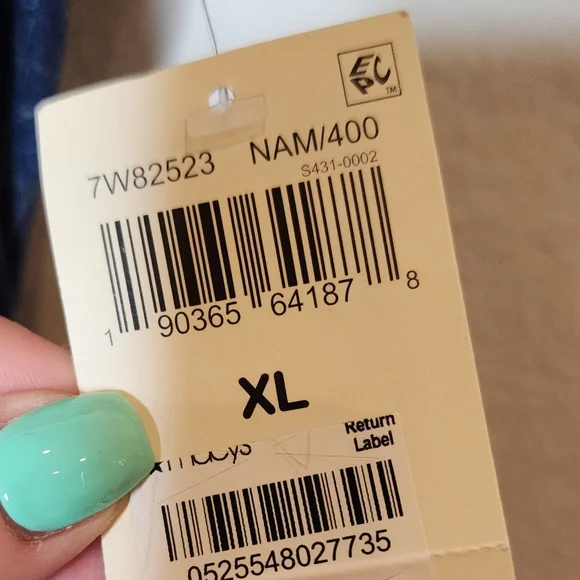 NWT Lucky Brand Persian Carpet Scoop Neck Short Sleeve Tee Shirt Navy XL - Picture 13 of 16